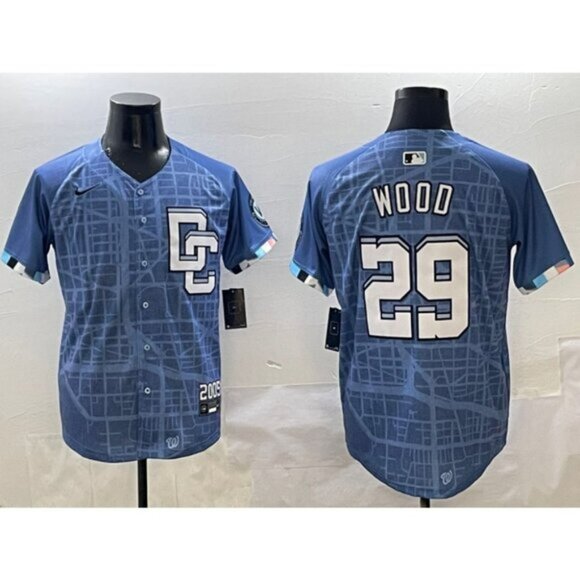 Mens YouthsJames Wood Blue Stitched Jersey